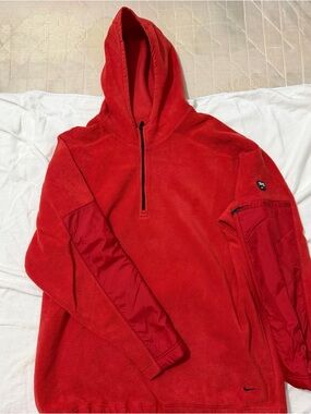 Vintage Nike Shox Red Hooded Fleece Pullover Hoodie